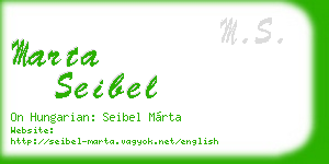 marta seibel business card